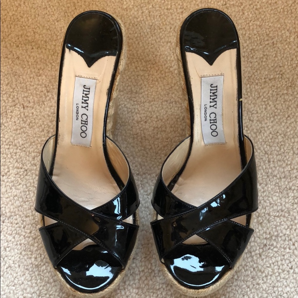 Jimmy Choo Black Wedges